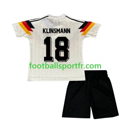 Tenue Allemagne Klinsmann 18 Retro Enfant Domicile 1990 Maillot de Foot
